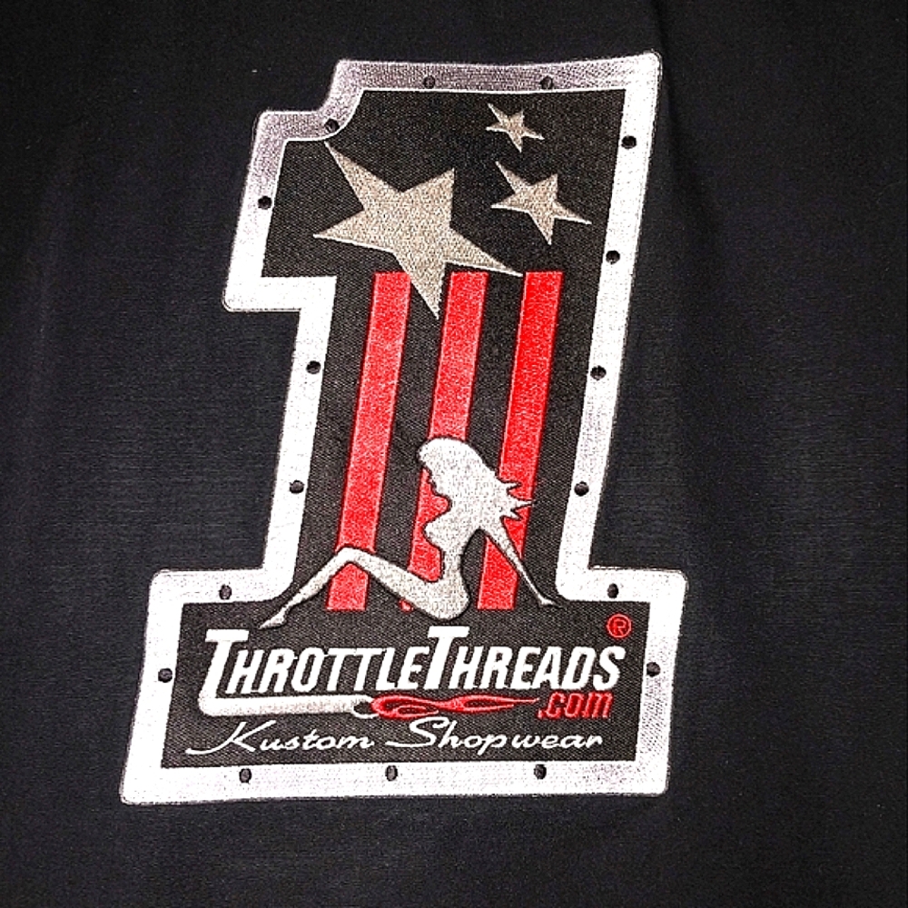 Throttle Threads Kustom Shopwear Women's Button Down Size M*  EUC